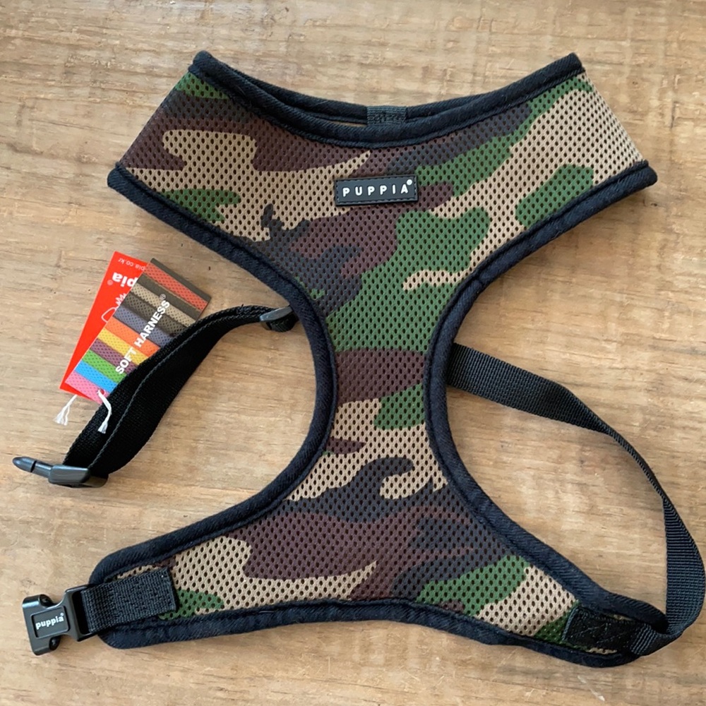 Puppia Soft Harness for Dogs XL Camo